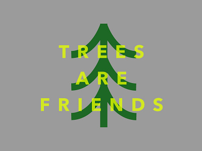 Tree Hugger bold futura lines minimal simple thick