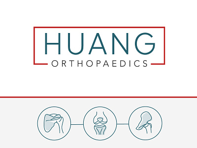 Huang Orthopaedics brand identity branding doctor hip knee logo medical orthopaedic orthopedic shoulder visual
