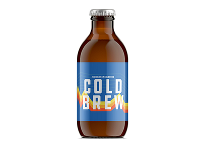 Cold Brew Bottle bold branding cold brew label logo minimal packaging stubby
