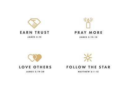 Follow the Star Icons bold brand candle christmas classic icon logo love minimal pray star trust