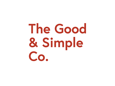 The Good & Simple Company bold brand city guide identity logo red visual