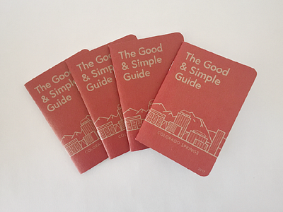 The Good & Simple Guide book booklet brand clean colorado guide icons logo minimal mountains simple thick