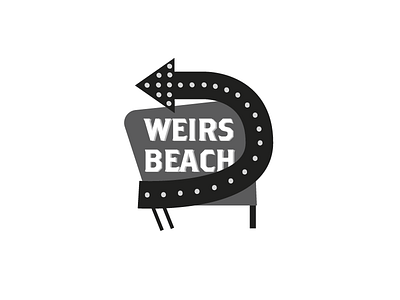 Wiers Beach adventure classic illustration logo minimal retro