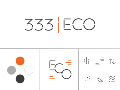 333 ECO Brand Identity apartment brand clean colors icon logo modern simple stencil symbols