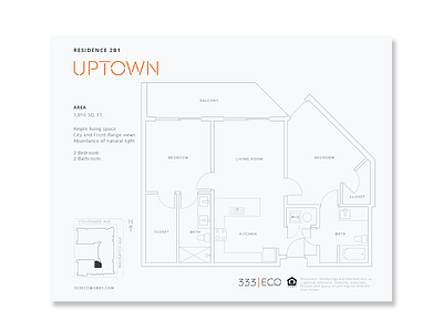 333 ECO Floor Plan architecture brand floor plan logo minimal simple