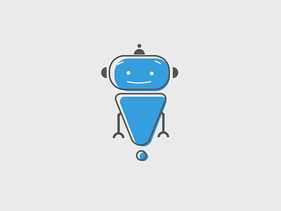 Robot - No-Go badge bold brand branding cool icon logo mechanical minimal robot