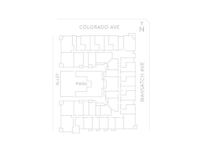 333 ECO Floor Maps apartment brand branding collateral lines map minimal residence