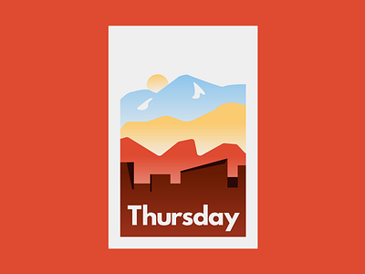 Thursday - Exploration bold branding poster strong type