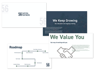 56 Capital Partners - Presentation brand brand and identity brand mark branding capital financial logo logo design logo mark presentation presentation design presentation layout slide deck slides value proposition