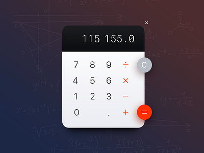 Daily UI 004: minimalistic calculator for website 004 calc calculator clean concept dailyui flat material math numbers themes ui