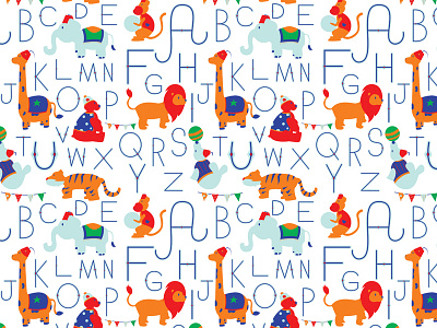 Alphabet Circus alphabet bear circus circus animals elephant giraffe letters lion monkey pennant sea lion tiger