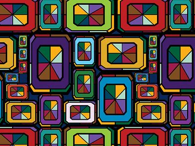 Stained Glass Gems abstract bold colors bright colors colorful gems geometric jewel tones jewels large scale pattern maximalist pattern pop repeat pattern retro stained glass textiles vector vibrant vibrant colors windows