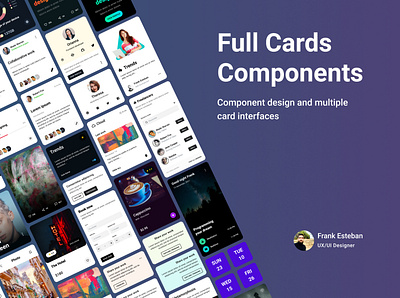 Full cards components card componets css graphic design html inpiration layout ui uidesign userinterface ux uxdesign