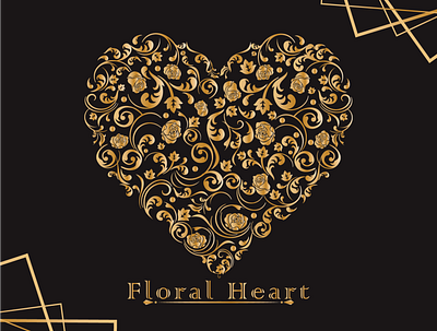 Floral heart art branding design flat graphic design illustration illustrator minimal vector