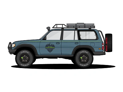 Project Overlander FJ80 Land Cruiser cruiser illustration land livery overland toyota truck