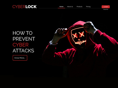 Cyber Security design home page homepage design ui ui design website website design