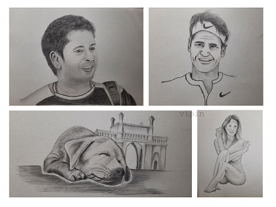 my pencil drawings pencil drawing roger federer sachin sketch