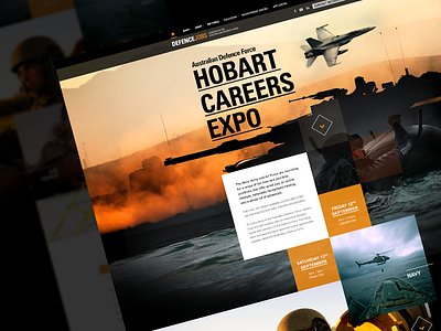Hobart Careers Expo grid layout military mobile modular responsive squares website