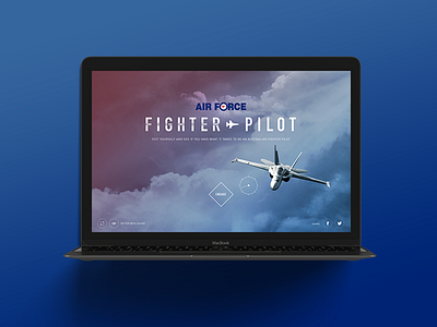 Fighter Pilot Experience gui interface design responsive technology website design