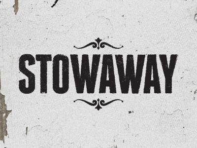 Stowaway bar identity logo ornate restaurant