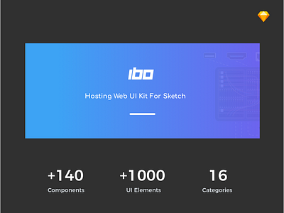 Ibo - Hosting Web UI Kit For Sketch