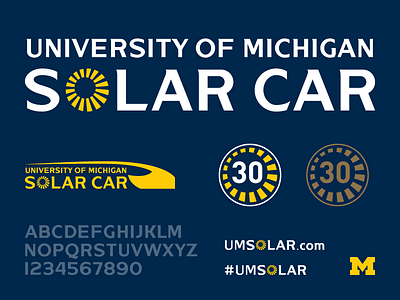 Solar Car Brand Sampling michigan of solar car typography university