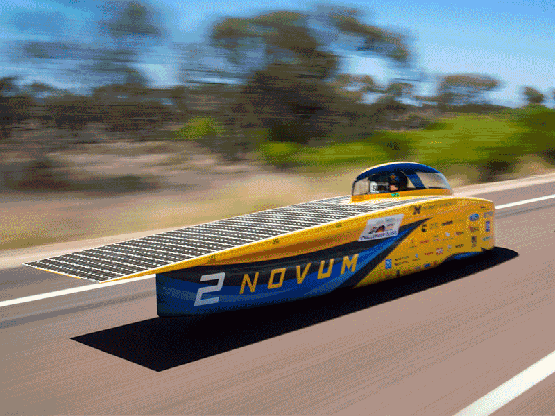 Novum Solar Car Livery & Logo Design car go blue michigan novum race solar car university