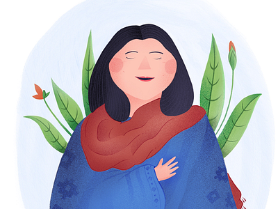 Mercedes Sosa illustration portrait procreate singer