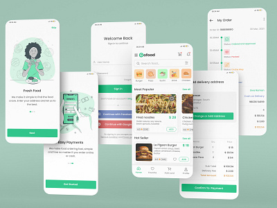 Food App UI Design app app design delivery delivery app food food app ui uiux design