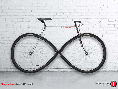 Schwinn Bike ad advertising anniversary bicycle bike conceptual forever illustrator infinity photoshop print schwinn