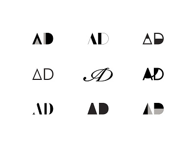 AD monogram ad branding icon iconography identity lettermark logo minimal monogram trademark triangle typography