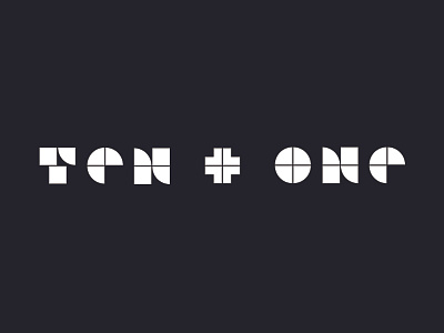 ten + one brand custom design identity logo minimal shapes soccer type typography word mark