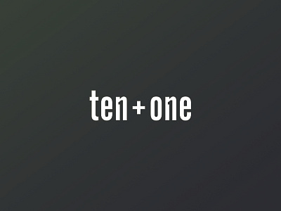 ten + one concept brand custom design identity logo minimal shapes soccer type typography word mark