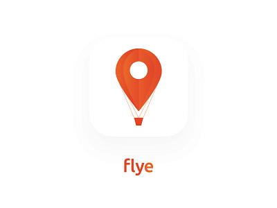 Flye concept app design icon identity location logo scavenger travel typography