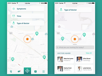 Health Lynked Home design doctors grid guides health icons interface minimal navigation product design ui ux