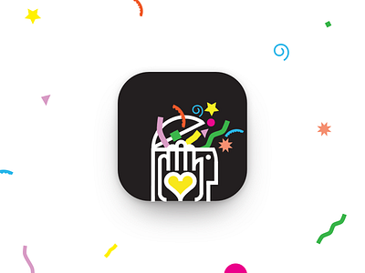 Scadegories Logo app black brand colorful confetti design icon identity logo minimal trademark