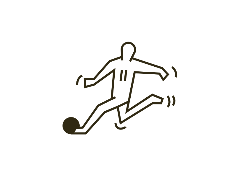 Soccer Player black design futbol graphic design icon illustration illustrator simple soccer white