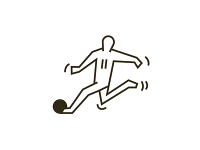 Soccer Player black design futbol graphic design icon illustration illustrator simple soccer white