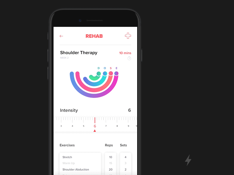 Workout design fluent interface loading minimal modern principle projector simple ui user experience ux