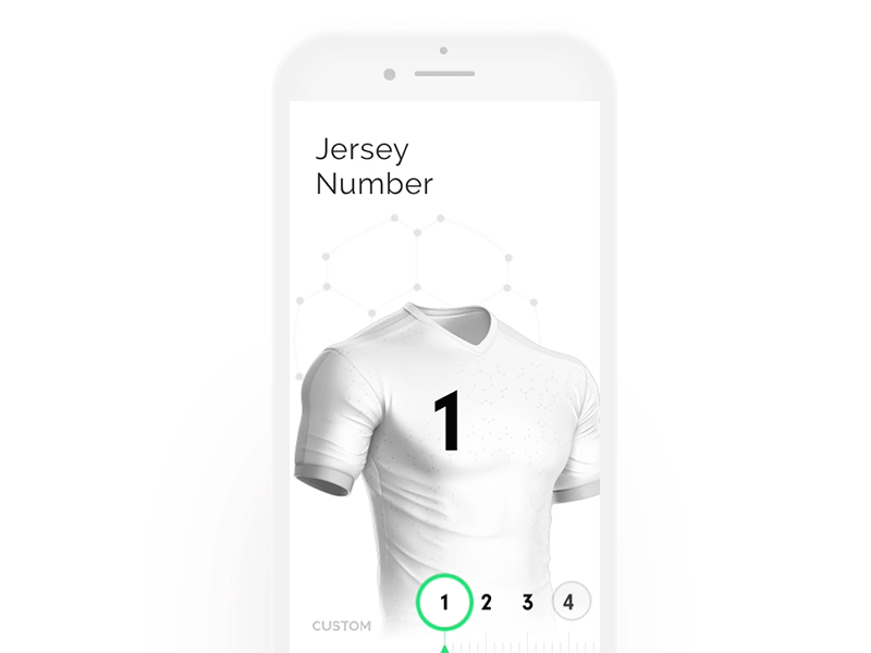 Jersey Number Picker animation graphic design interaction jersey micro interactions modern numbers principle soccer typography ui ux