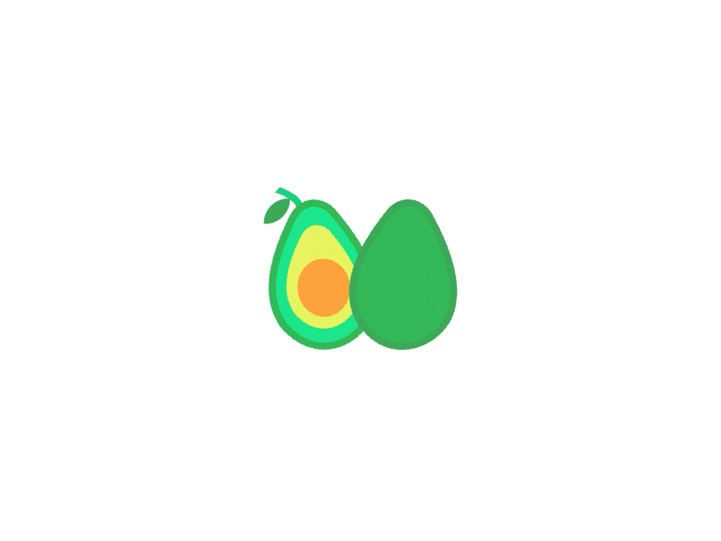 Avocado Motto Split animation avocado design flat graphic icon illustration logo minimal principle visual design