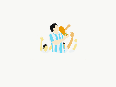 Crafting Champions art celebration design digital graphic design illustration maradona minimal modern pop art simple soccer