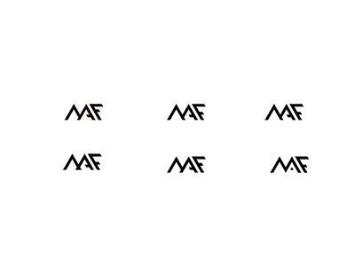 MAF Mark black brand dark identity logo maf minimal modern simple triangle typography white