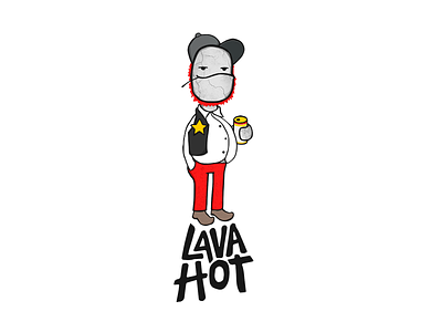 Lava Hot branding illustration lava hot monster sheriff south
