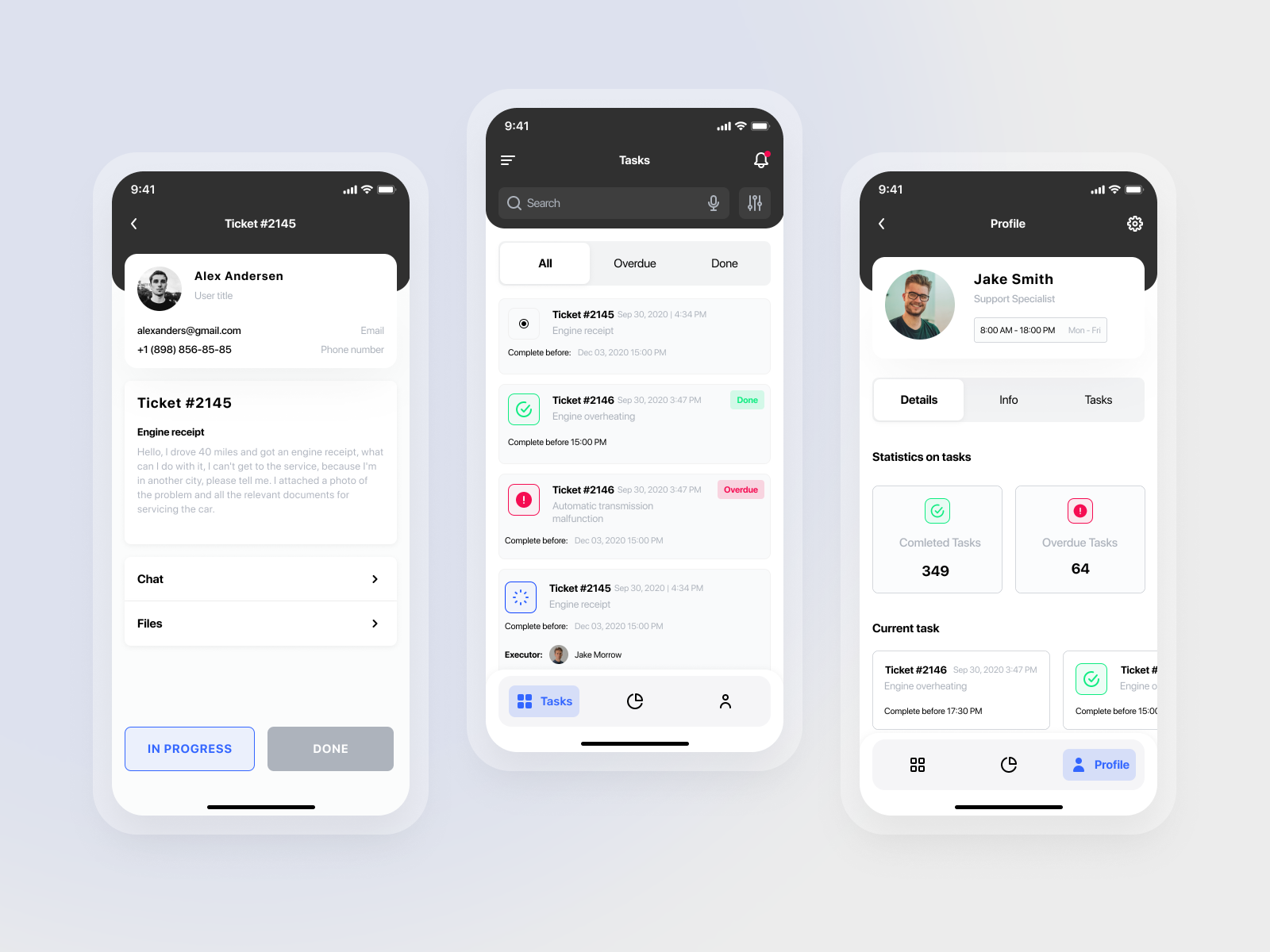 Support app ui by dmitriy molochko on dribbble