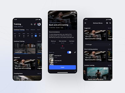 Design for a mobile workout app clear design flat minimal product design ui ui interface ux