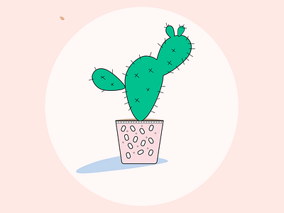 Cactus art cactus clean design drawing illustration illustrator minimal pink plant plant illustration sketch vector vector art vector illustration