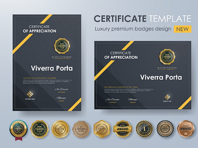 Premium Award Certificates, Gold - 15 pack