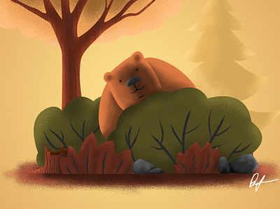Hi! It's me, brother bear. color composition illustration nature photoshop shapes texture