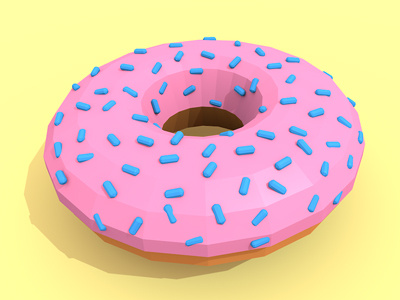 Donut 3d blender3d illustration lowpoly